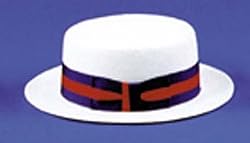 Patriotic Natural Straw Skimmer Hat