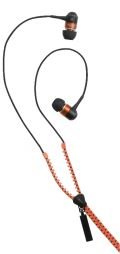 i-Ecko i-Slide - Cool Orange Tangle-Free Zipper Earbuds - Holiday Gift