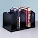 Safco 3116BL Five-section adjustable steel book rack, black