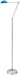 spoon halogen floor lamp - polished steel/cobalt blue glass