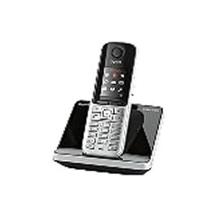 Gigaset SX810 ISDN Schnurlostelefon (4,57 cm (1.8 Zoll) grafisches TFT-Farbdisplay, Freisprechfunktion, Bluetooth Headset Anschluss) stahlgrau