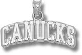 Vancouver Canucks "Canucks" Pendant - Sterling Silver Jewelry