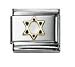 Star of David White & Blue Classic Enamel, Italian Charm by Nomination Charms