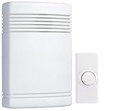 Heath Zenith SL-6140 Basic Series, Wireless Door Chime, Battery Operated, White