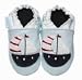 Jack And Lily Infant baby booties Light Blue Slip Ons With Boat 6-12 Month