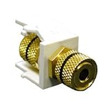 Snap-In Black Banana Jack Keystone Module Ivory