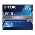 TDK BD-R Storage Media 25GB 2x Single Layer Write-Once Blu-ray Disc - Jewel Case (Single) (BP-BD-R25-2X-JC)