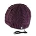 Tooks IVY Headphone Hat With Built-in Removable Headphones - COLOR: EGGPLANT