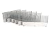 1/32nd scale Safety walls w/fences, (pk of 6)