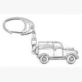 Accessories Galore Fine Quality English Pewter Classic Car Landrover Keyring, Lovely Gift Idea