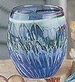 Votive Holder Oval Blue