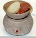 Two Piece Electric Tart/Potpourri Burner- Beige Clay
