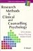 Research Methods in Clinical and Counselling Psychology (Wiley Series in Clinical Psychology)