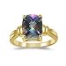 2.65 Cts Mystic Fire Topaz Solitaire Ring in 14K Yellow Gold-6.5