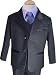 Childrens Tuxedo - Black Tuxedo with Baby Blue Shirt and Tie Combo, Includes Tuxedo, Shirt, Vest and Long Tie