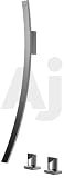 Graff Signature Collection G6000C14PC Luna Double Lever Wall-Mounted Lavatory/Vessel Filler with 8-3/14 Reach, 39-9/16 Height and Deck-Mount Handle Installation: Polished Chrome, Includes Rough and Trim