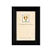 Rich ebony black bevelled wood classic