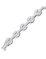Sterling Silver CZ Bracelet - 7.5 Inch
