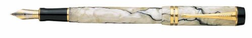 Parker Duofold Pearl and Black International Fine Point Fountain Pen - 1738509