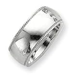 Sterling Silver 9mm Millgrain Comfort Fit Band