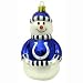 Blown Glass Snowman Ornament - Indianapolis Colts