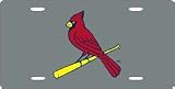 St. Louis Cardinals Laser Cut Silver License Plate