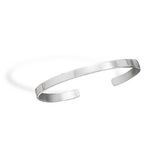 Men’s Teens Cuff Bracelet Polished Pewter 5mm