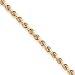 10k 4mm Handmade Diamond-cut Rope Chain Anklet - 9 Inch