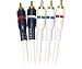 Steren Python - Video / audio cable - component video / audio - RCA (M) - RCA (M) - 12 ft - double shielded - ( RG-59 ) - satin ivory