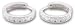 14kt White Gold With Cubic Zirconia Huggie Hoop Earrings