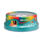 MEMOREX CD-R MEDIA 52X 700MB 80MIN COOL COLOR LIGHTSCRIBE SPINDLE 20-PK (Retail)
