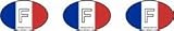 France mini-ovals bumper sticker