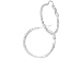 Signature Diamond Cut Clutchless Hoop STERLING SILVER
