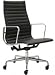 Eames Aluminum Group Executive Chair in Black Leather - by Herman Miller