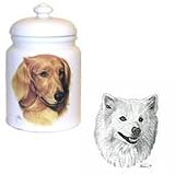 American Eskimo Cookie Jar, Porcelain by Rosalinde (10' X 7')