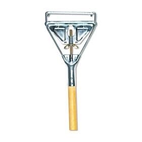 Wet Mop Handle, #63, Steel Head, Quick Release Bar, Wood Handle UNS605