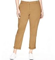 Plus Cotton Rich Turn Up Hem Chinos