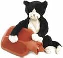 Warm Wiskers Black and White Cat Hot Water Bottle