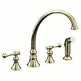 Kohler K-16109-4A Revival Kitchen Faucet, Polished Brss