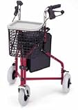 Delta Rollator - burgundy this 3 Wheels with 8