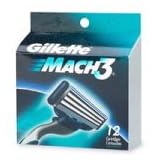 Gillette MACH3 Shaving Cartridges (12 Cartridges)