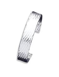 Sterling Silver 13.25mm Fancy Cuff Bangle Bracelet