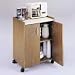 Mobile Refreshment Center, 23w x 18d x 31h, Mahogany Cabinet/Mahogany Top SAF8953MH