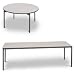 Office Products : Samson Series Premium Commercial Table, 72" Diameter, Off White Top/Steel Legs SMF36108PTS1