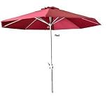 10 Feet Red Crank Aluminum Patio Umbrella Aluminum Market Umbrella