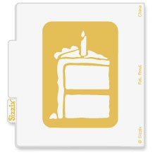 Sizzix Simple Impressions Embossing Folder - Birthday Cake Slice
