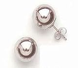 14kt White Gold Ball Earrings- ES1422