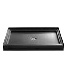 Kohler K-1974-7 Tresham 48-Inch by 36-Inch Shower Receptor with Center Drain, Black