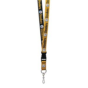 NFL Pittsburgh Steelers Two Tone Lanyard, Gold/Black, One Size