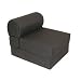 Elite`s Adult Studio Foam Tri-Fold Foldable Multifunctional Jr Twin Size Poly Cotton Black Chair Sleeper